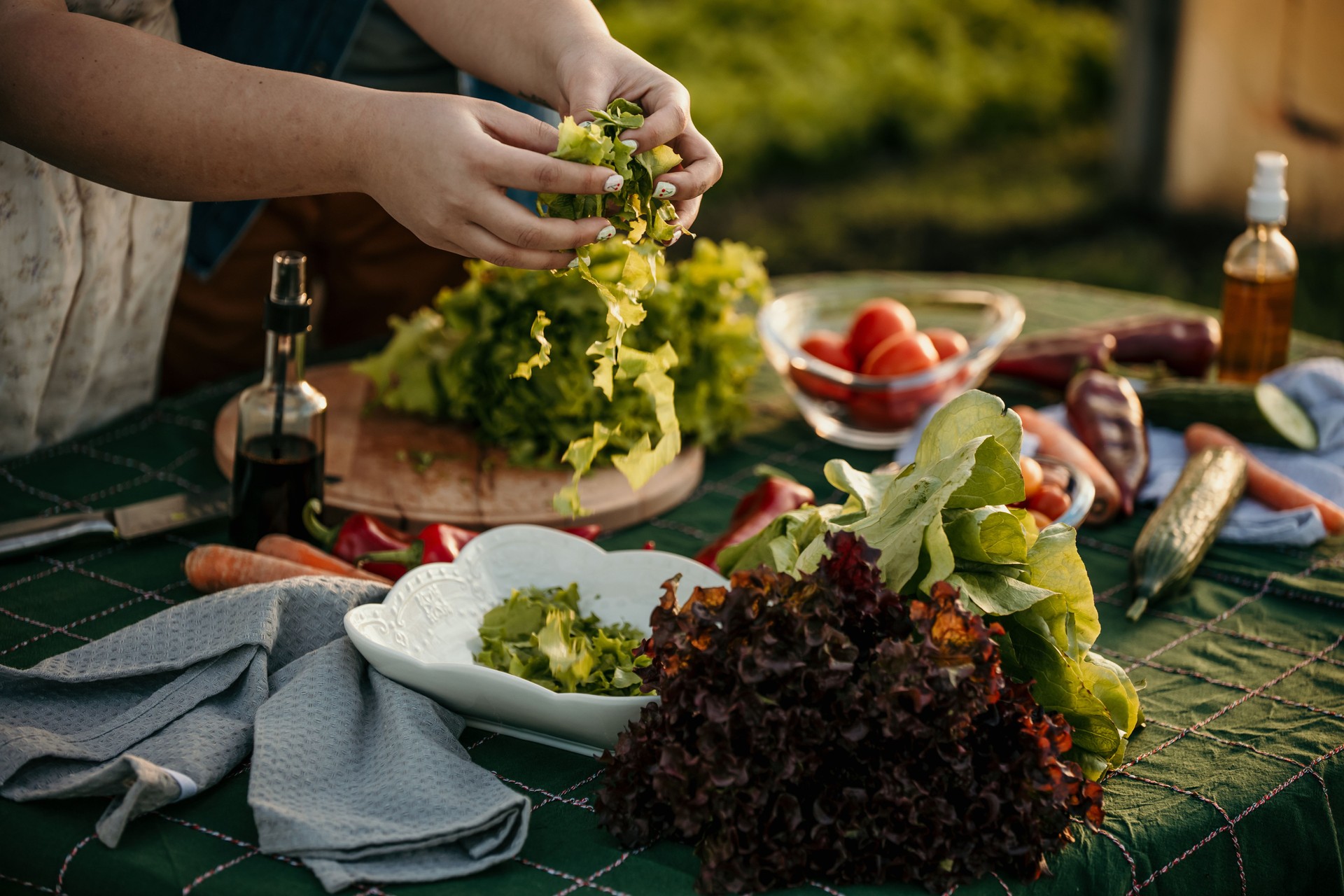Making a salad